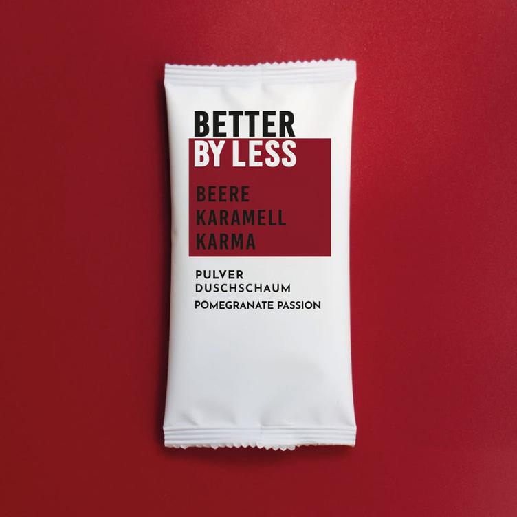 BETTER BY LESS Pulverduschschaum - Pomegranate Passion