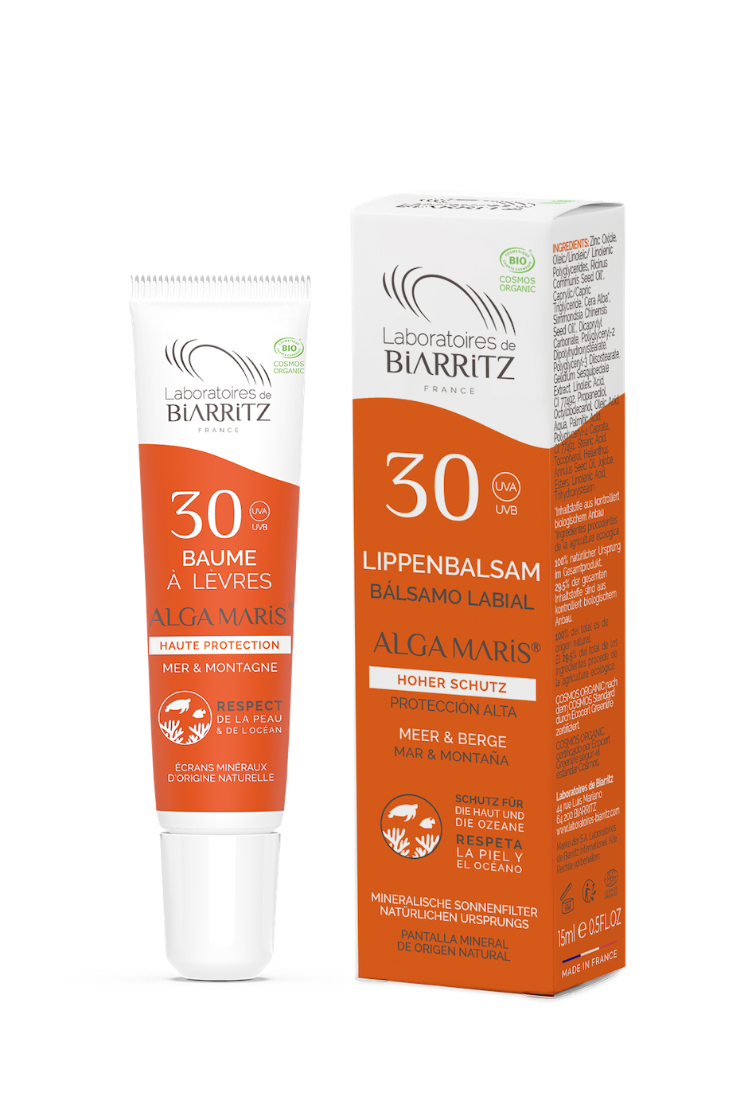 Laboratoires de Biarritz Alga Maris® Bio-Zertifizierter Lippenbalsam schützend LSF30