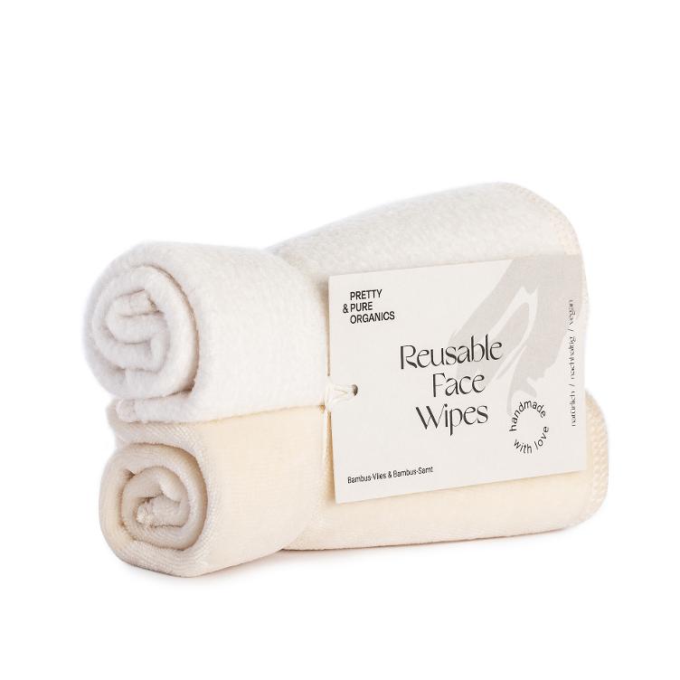 Pretty & Pure - Hand Made Face Wipes 2er Set